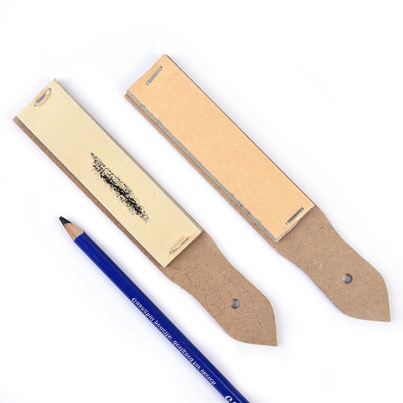 Wanshui Sandpaper Sharpener - 2 Pieces Sketch Sandpaper Pencil Sharpener Lead Pointer Art Drawing Tool for Adults, Teens, Artists - Image 3